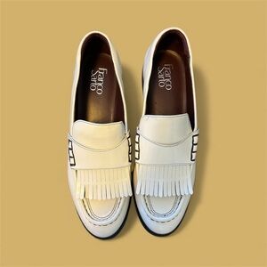 Franco Sarto Cello Kiltie Lug Sole Loafer Cream